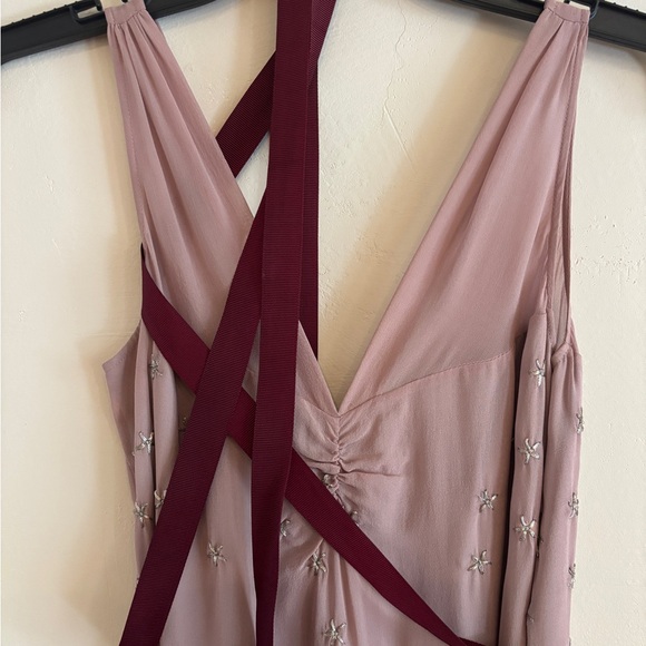 BCBGMaxAzria Mauve and Burgundy Backless Dress - Picture 2 of 7